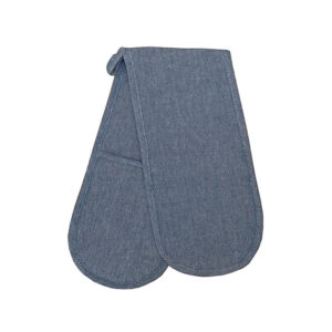 Revana Chambray Navy Double Oven Glove