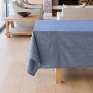 Revana Chambray Navy Tablecloth