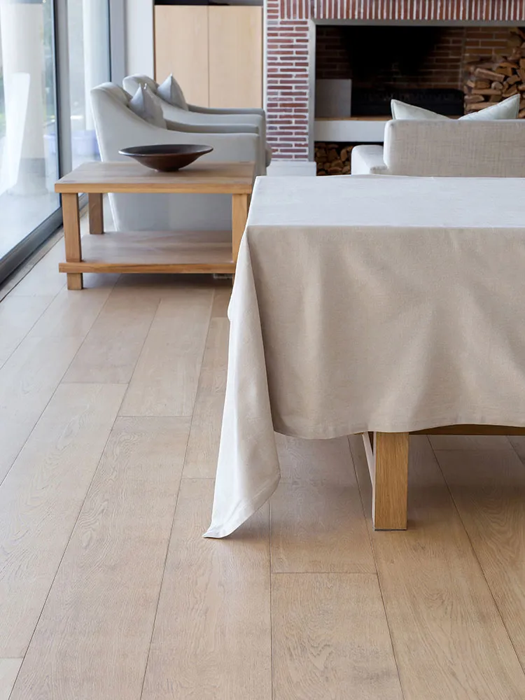Revana Chambray Stone Tablecloth
