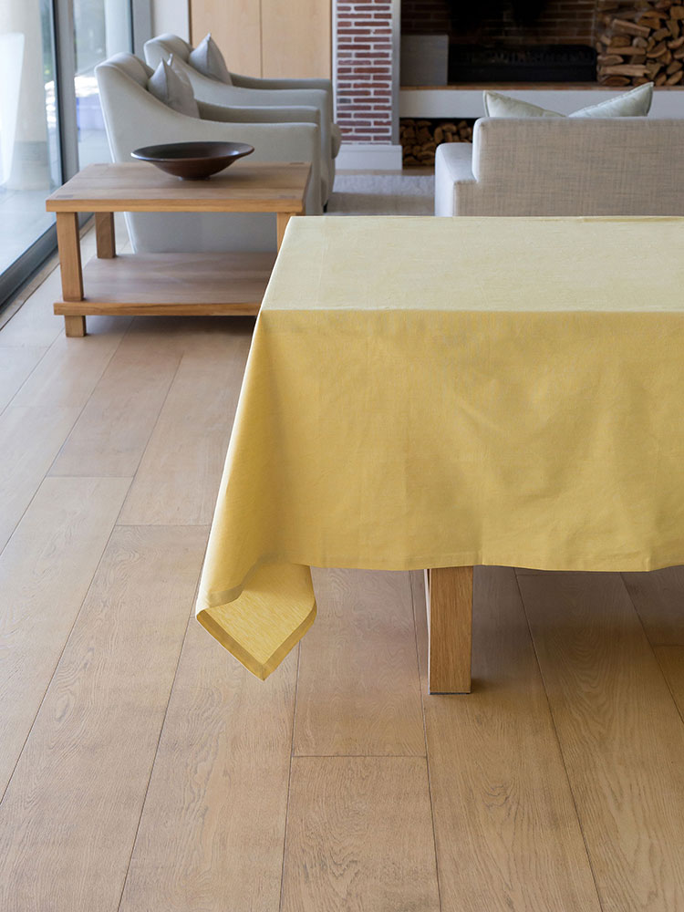 Revana Chambray Yellow Tablecloth