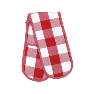 Revana Check Red Double Oven Glove
