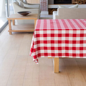 Revana Check Red Tablecloth