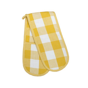 Revana Check Yellow Double Oven Glove