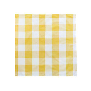Revana Check Yellow 4 Pack Napkins