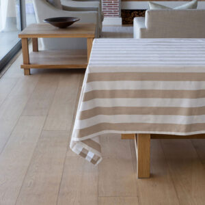 Revana Stripe Stone Tablecloth