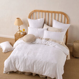 Seren White Duvet Cover Set