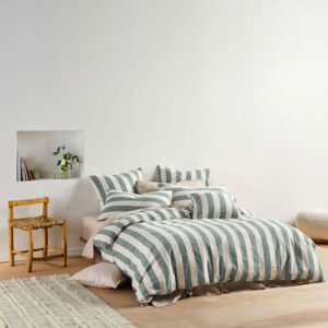 Vintage Stripe Denim Duvet Cover Set