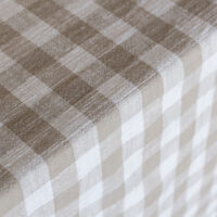 Oxford Check Beige Tablelinen - Image 2