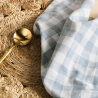 Oxford Check Light Blue Tablelinen - Image 5