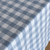 Oxford Check Light Blue Tablelinen - Image 2
