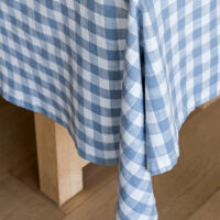 Oxford Check Light Blue Tablelinen - Image 3