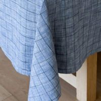Oxford Grid Navy Tablelinen - Image 2
