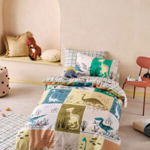 Prehistoric Patchwork Duvet Cover Set