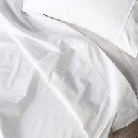 1000TC Cotton Flat Sheet Sets Light Grey