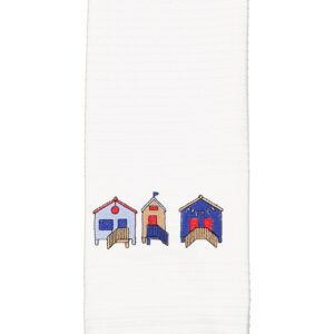 Beach Huts Tea Towel