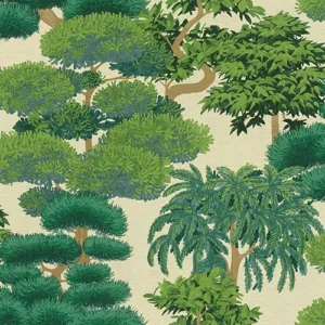 Lotus Court Wallpaper - Linen